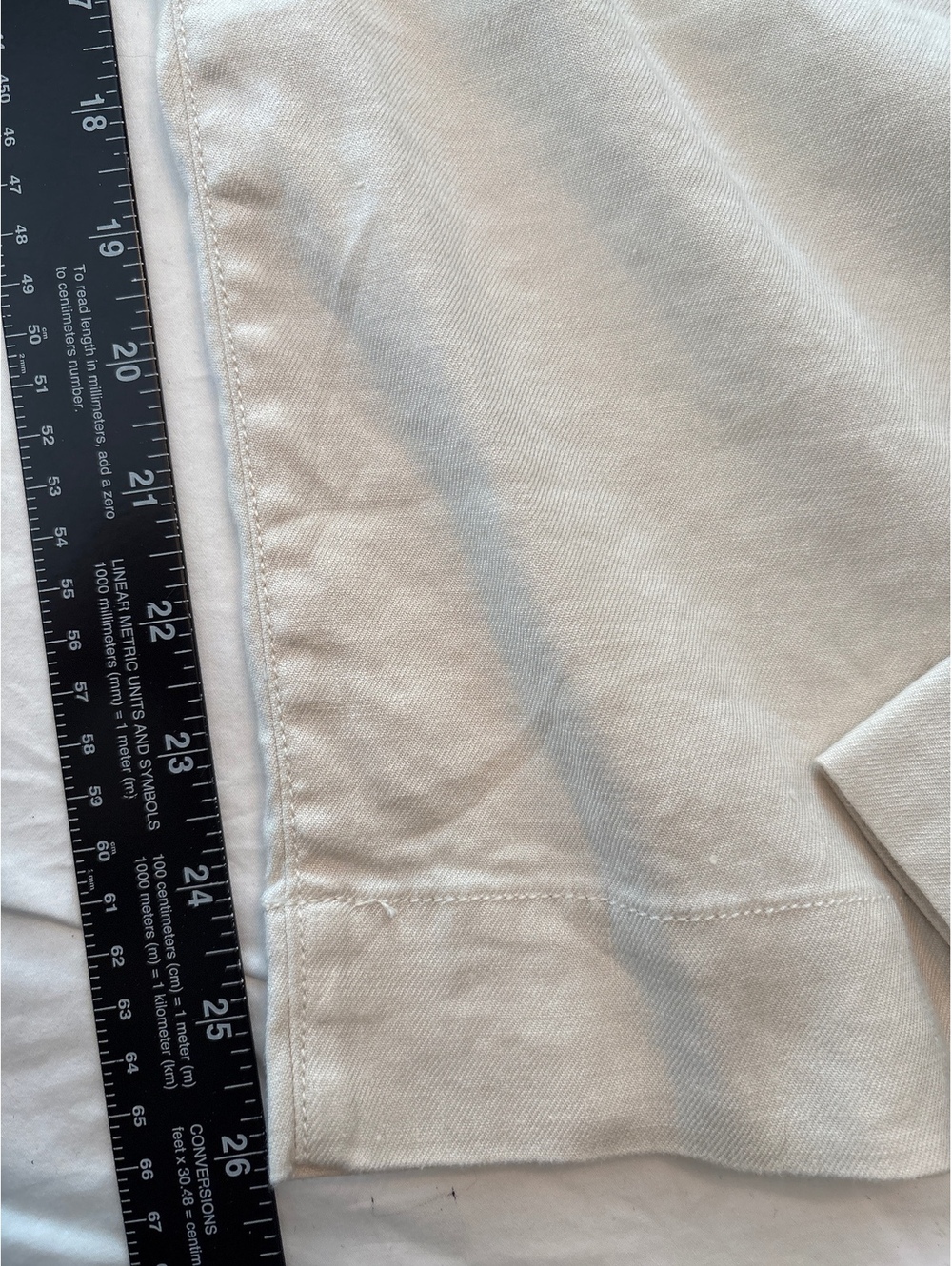 Maeve for Anthropologie Collette Cream Linen Pants 31 - Picture 7 of 7